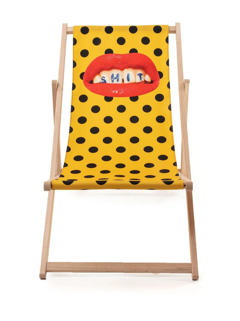 Seletti polka-dot deck chair